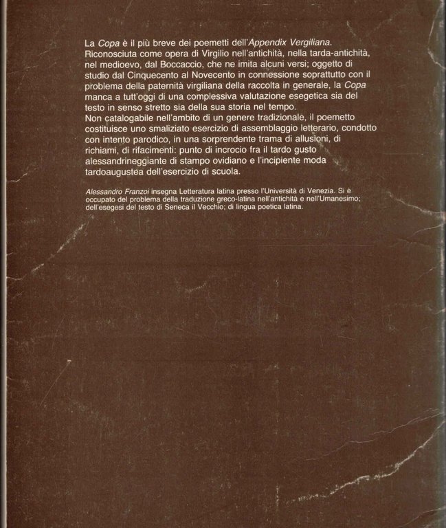 "Copa. L' Ostessa. Poemetto pseudovirgiliano"