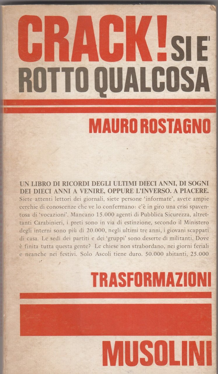 Crack! Si è rotto qualcosa.