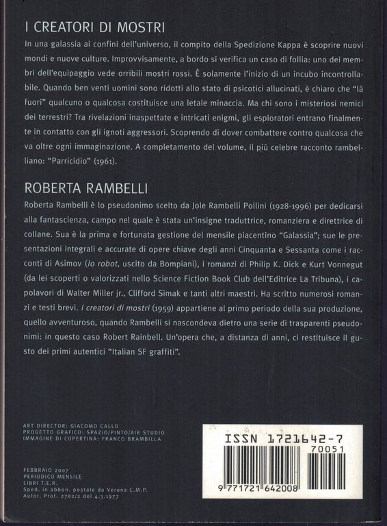 CREATORI DI MOSTRI (URANIA N^051)