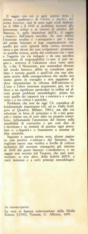 Critica e poetica del primo Seicento (3)-Studi del Novecento sulle …