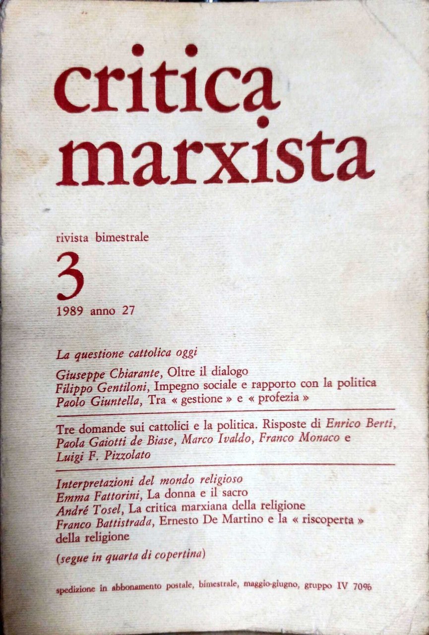 Critica Marxista | Immagine principale