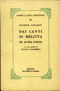 Dai Canti di Mèlitta ed altre poesie. Con uno scritto …