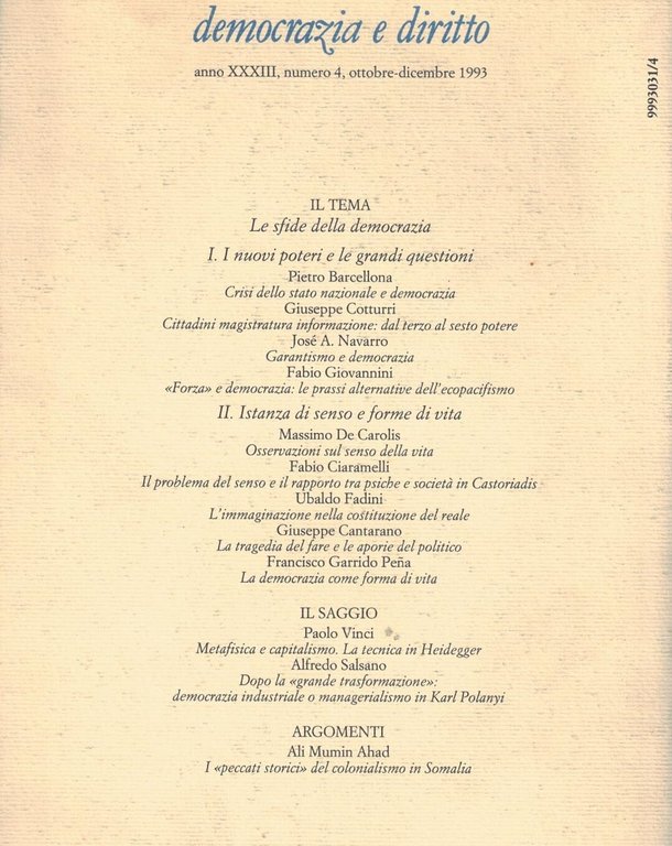 Democrazia e diritto 4 Le sfide della democrazia