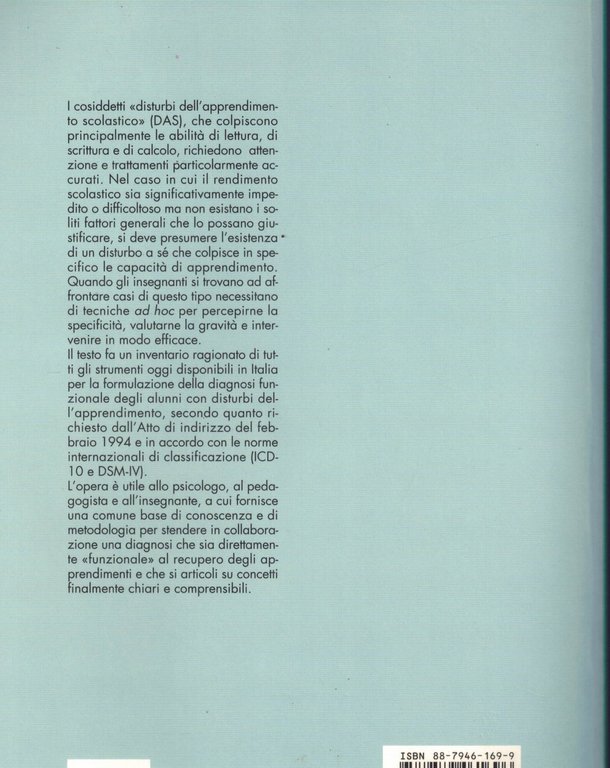 Diagnosi dei disturbi dell'apprendimento scolastico
