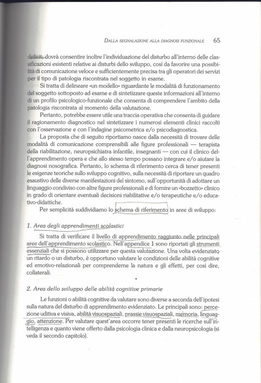 Diagnosi dei disturbi dell'apprendimento scolastico
