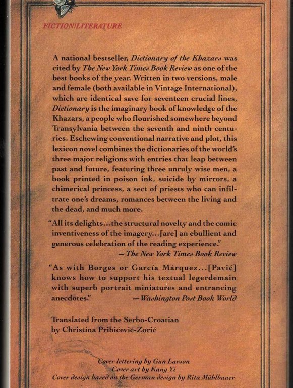 Dictionary of the Khazars (M): A Lexicon Novel in 100,000 … | Immagine Gallery 2