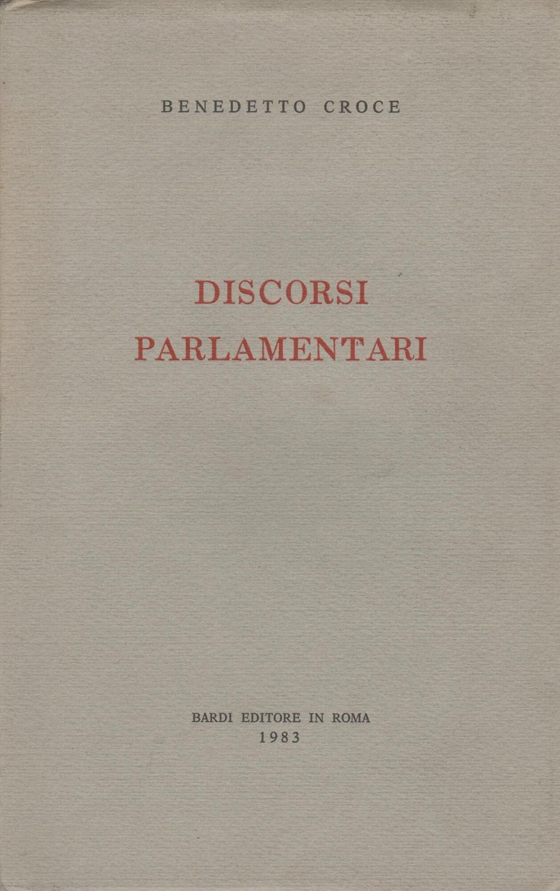 DISCORSI PARLAMENTARI.