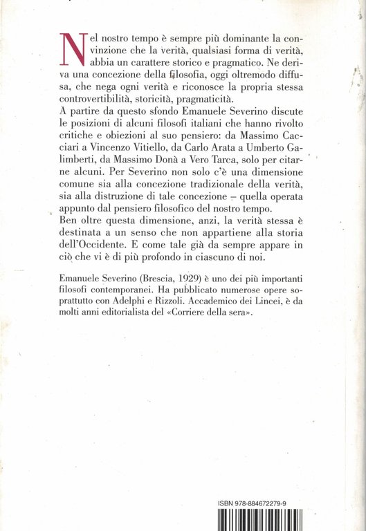 Discussioni intorno al senso della verità