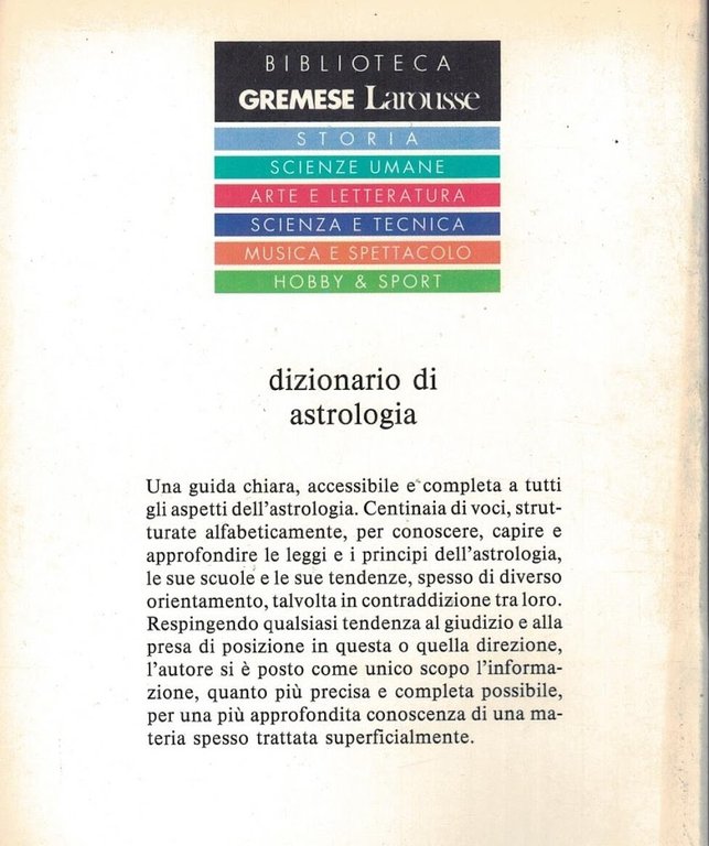 Dizionario di astrologia