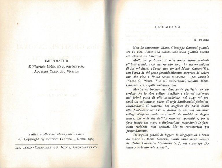 Don Giuseppe Canovai nei suoi scritti.