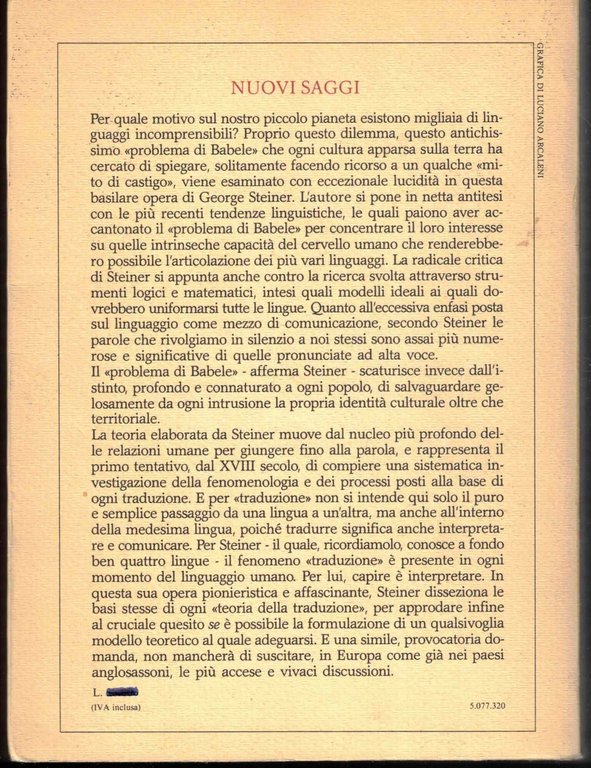 Dopo Babele-Il linguaggio e la traduzione
