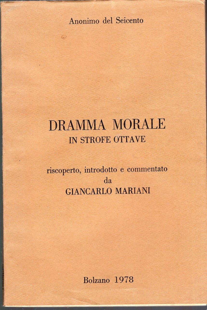 Dramma Morale in strofe ottave