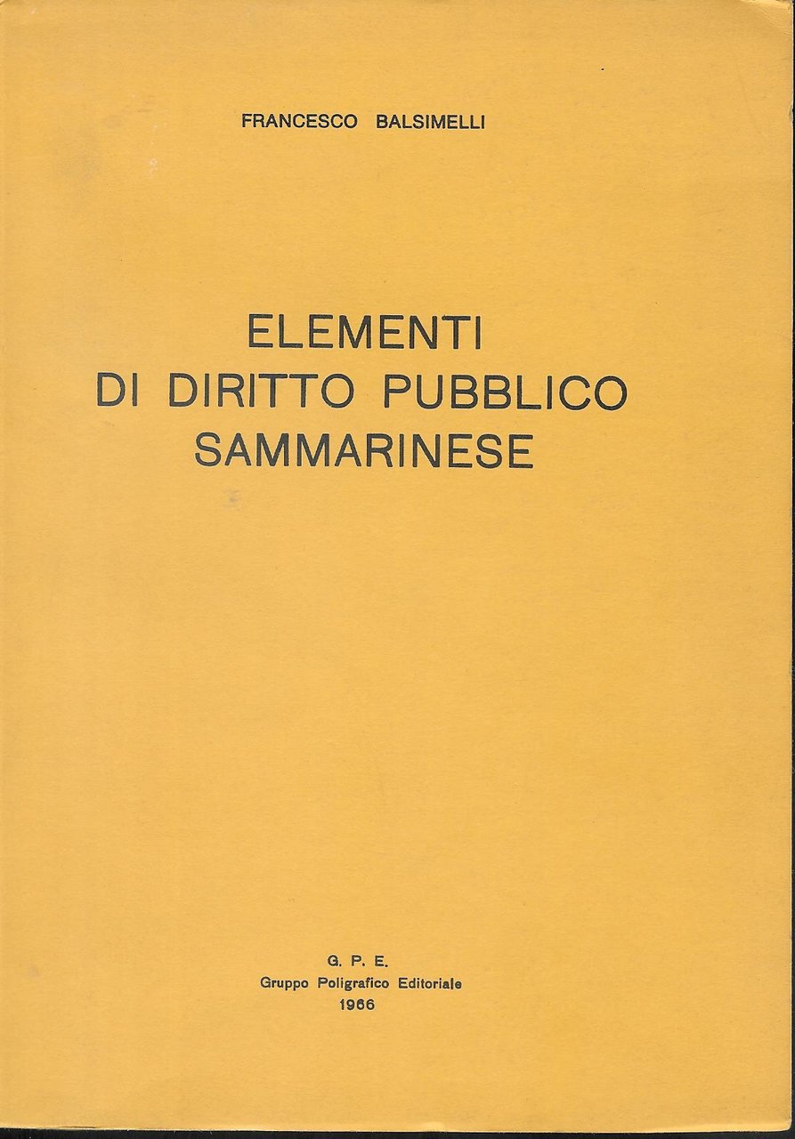 Elementi di diritto Sammarinese