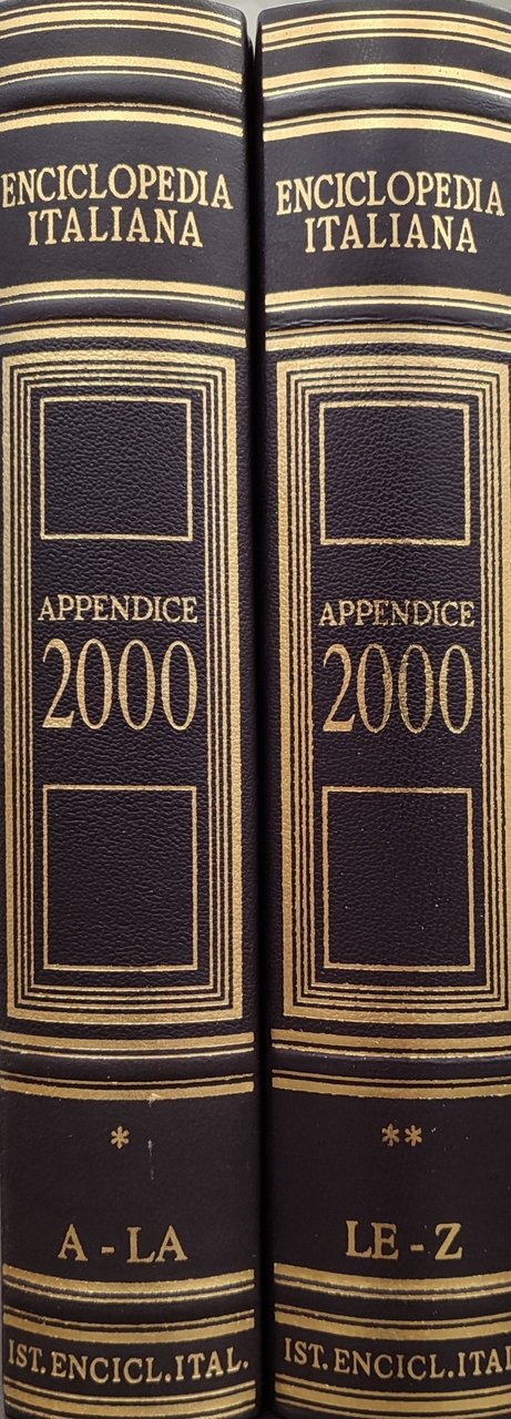 Enciclopedia italiana appendice 2000. 2 volumi A-LA LE-Z