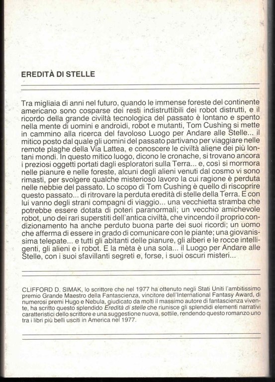 EREDITA' DI STELLE" Serie Quasar Solaris N^4