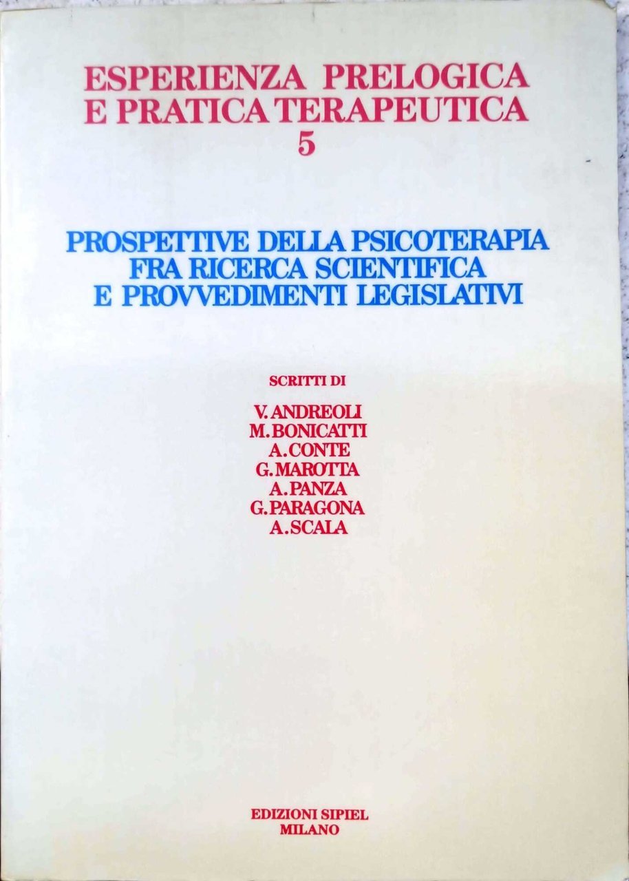 Esperienza prelogica e pratica terapeutica