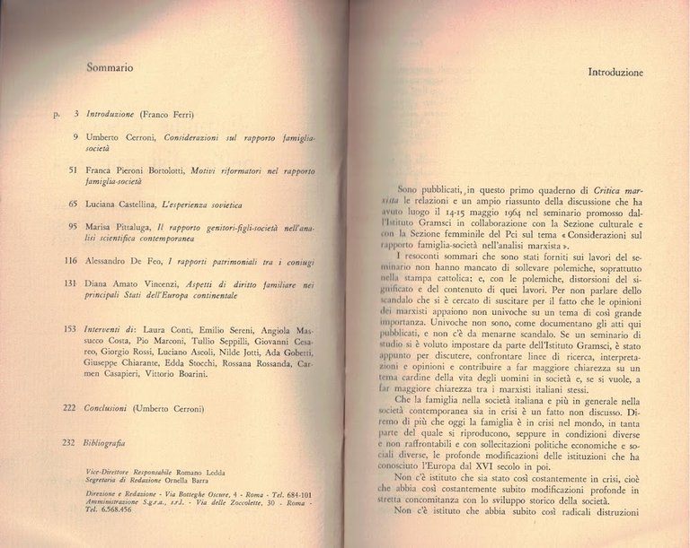 Famiglia e societa' nell'analisi marxista