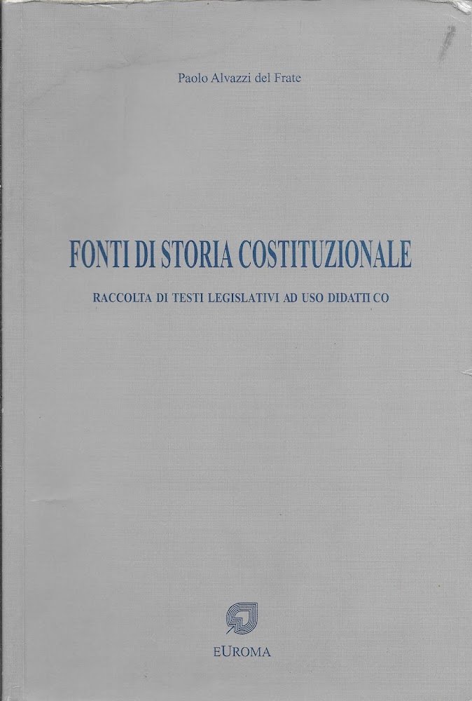 FONTI DI STORIA COSTITUZIONALE | Immagine principale