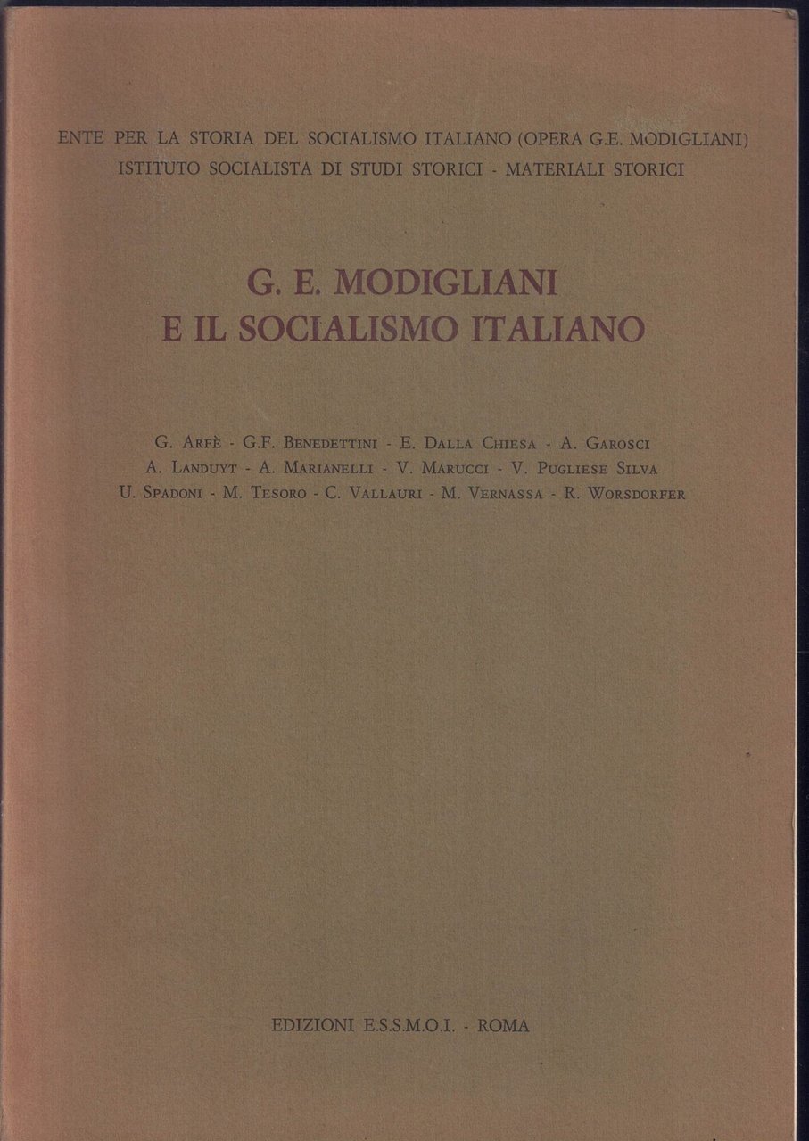 G. E. Modigliani e il socialismo italiano