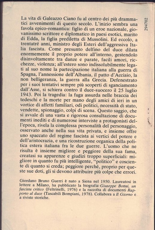 Galeazzo Ciano, una vita 1903 - 1944