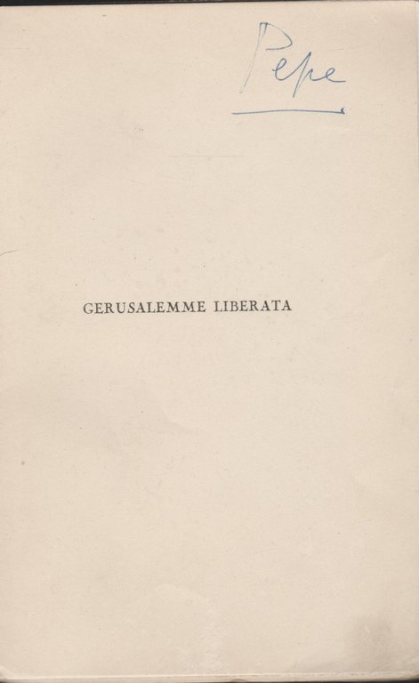 GELUSALEMME LIBERATA