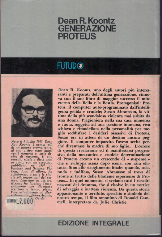 Generazione Proteus - Dean Koontz - Fanucci - 1978 | Immagine Gallery 2