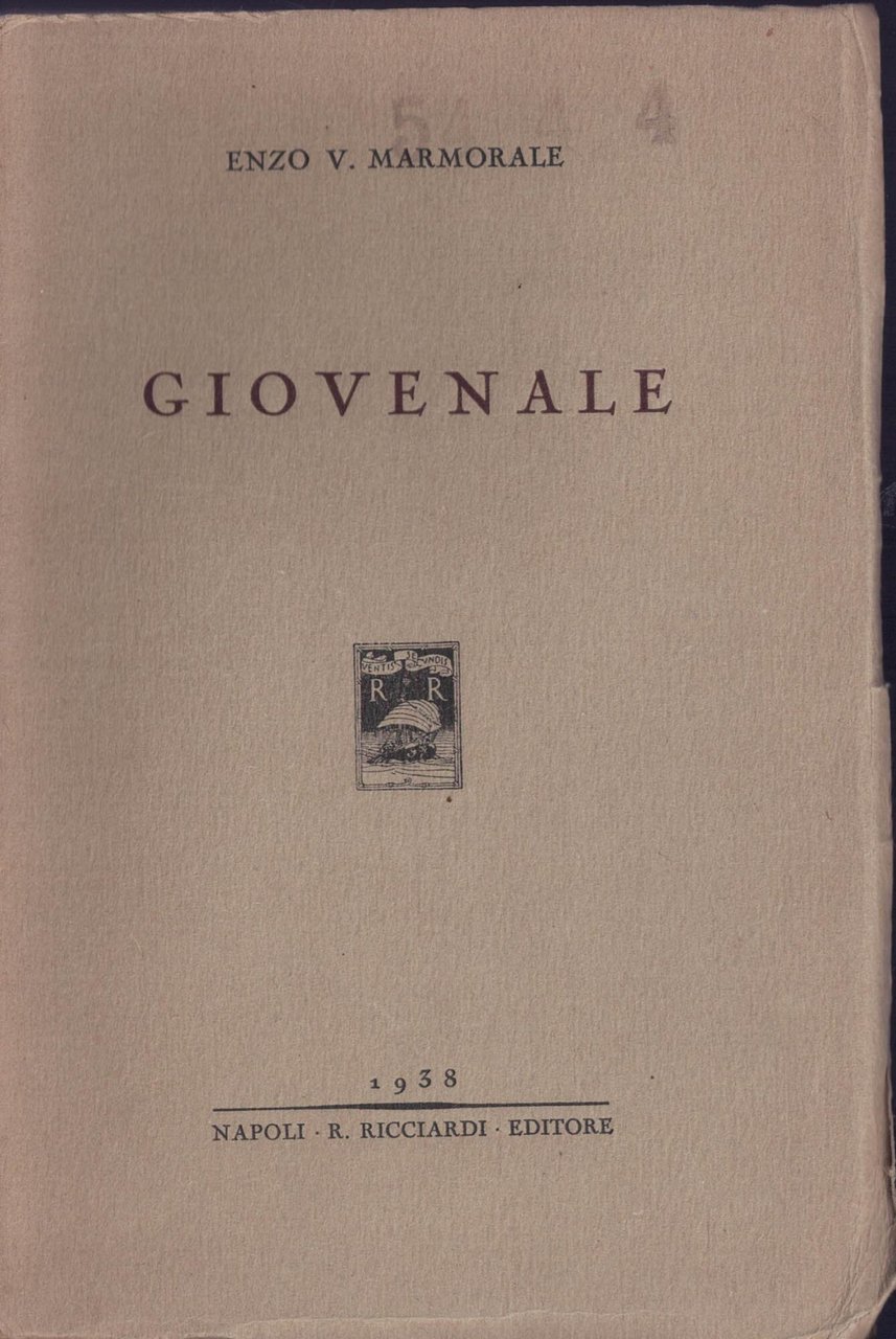 Giovenale - Enzo V. Marmorale (R.Ricciardi Editore) [1938] | Immagine principale