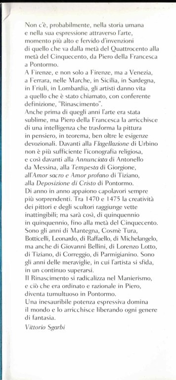 Gli anni delle meraviglie. Da Piero della Francesca a Pontormo. …