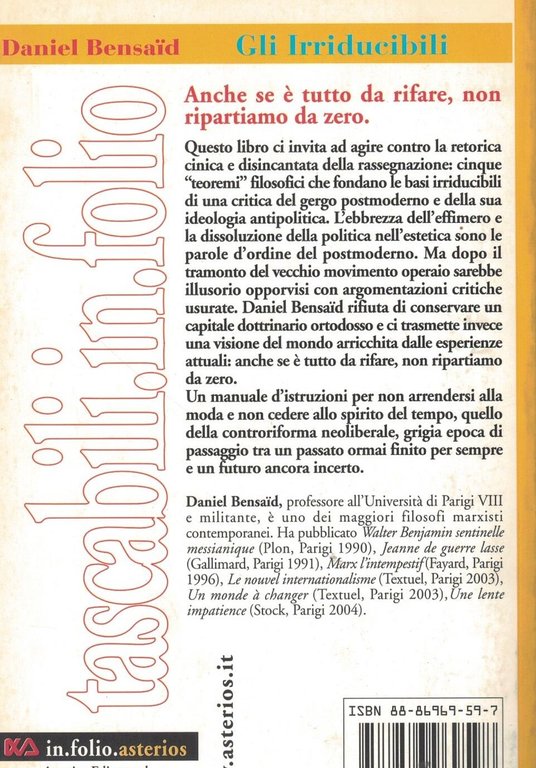 Gli irriducibili teoremi della resistenza allo spirito del tempo