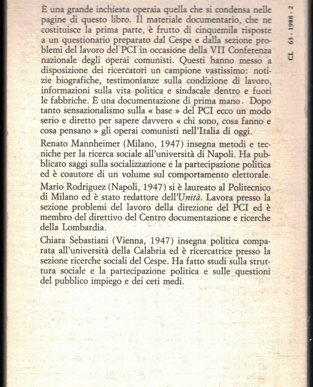 Gli operai comunisti.