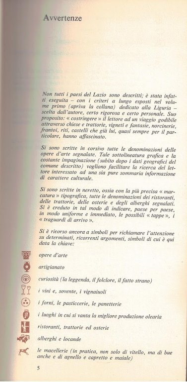 GUIDA VERONELLI ALL'ITALIA PIACEVOLE - LAZIO