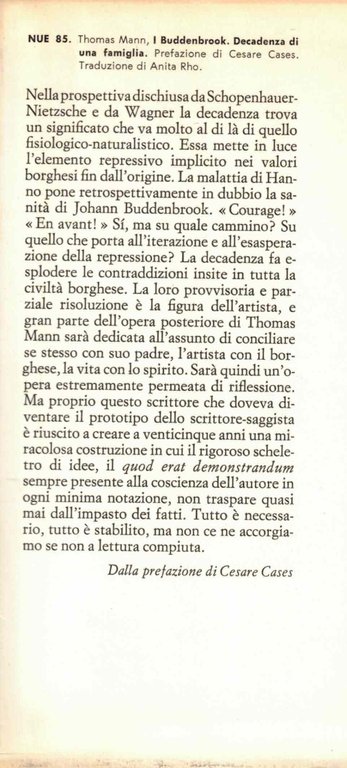I Buddenbrook. Decadenza di una famiglia.
