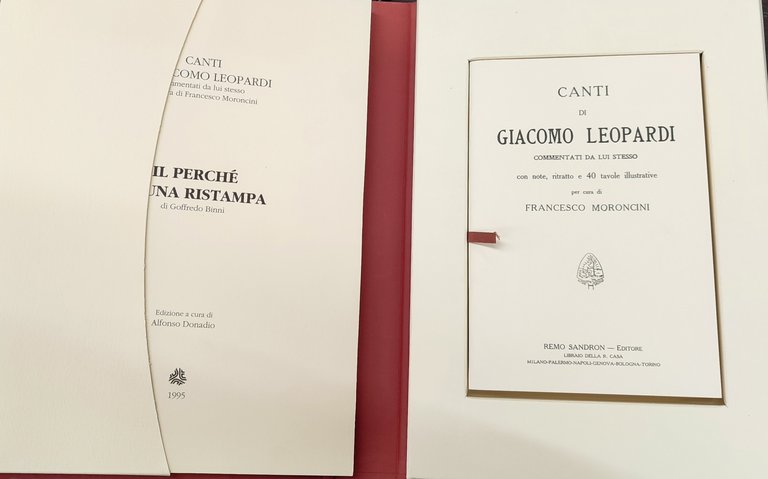 I canti di Giacomo Leopardi commentati da lui stesso. Il … | Immagine Gallery 4