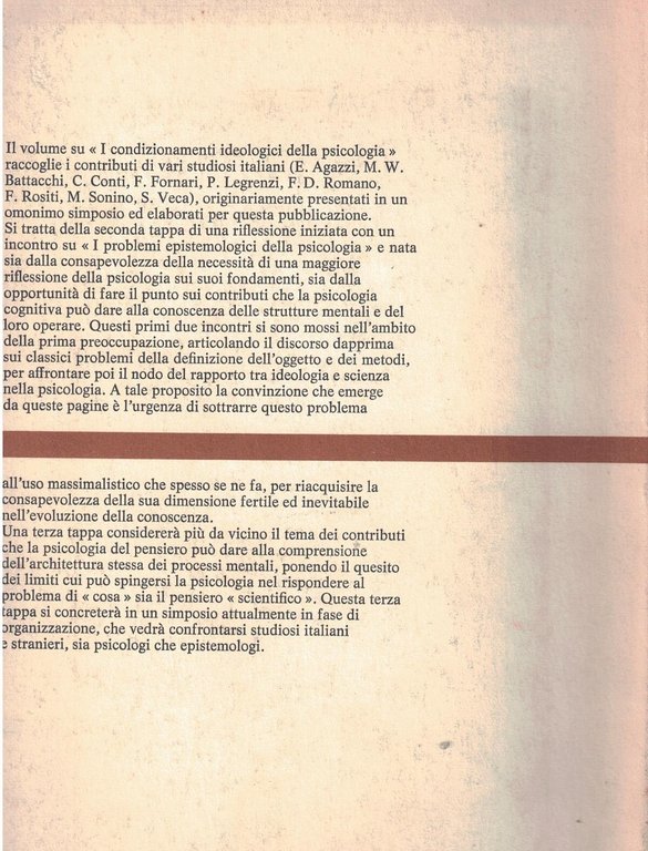I condizionamenti ideologici della psicologia. Atti del II Simposio (Milano, …