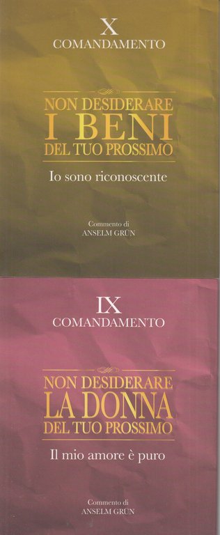 I dieci comandamenti.