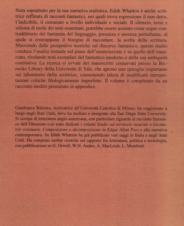 I fantasmi di Edith Wharton