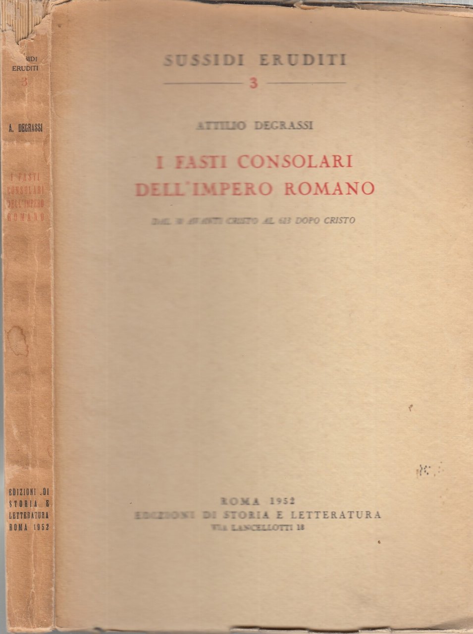 I fasti consolari dell'impero romano, dal 30 a.C. al 613 … | Immagine principale