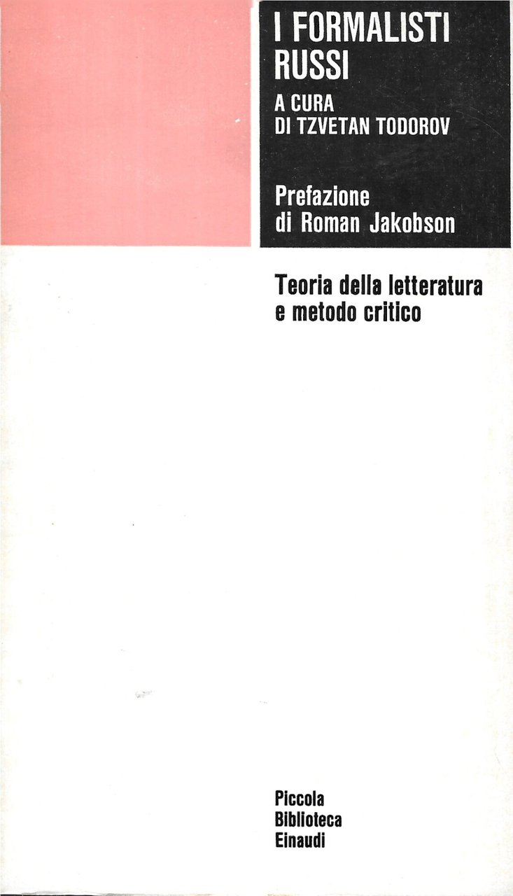 I FORMALISTI RUSSI