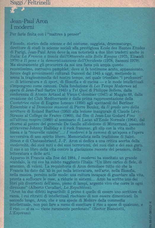 I moderni. Per farla finita con i Â«Maitres Ã penserÂ»
