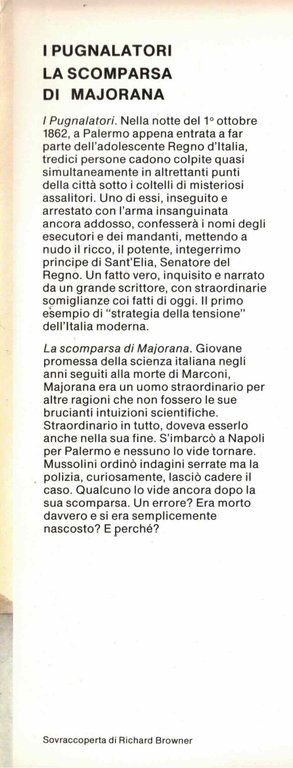 I PUGNALATORI - LA SCOMPARSA DI MAJORANA 1977