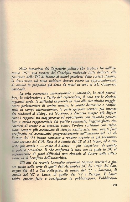 Ideali, programma, azione della D.C. di fronte ai nuovi problemi …