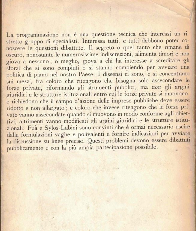 Idee per la programmazione economica