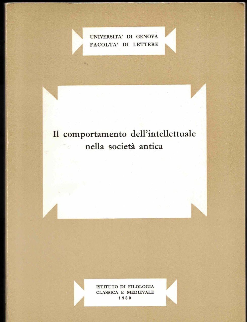 Il comportamento dell'intellettuale nella società antica