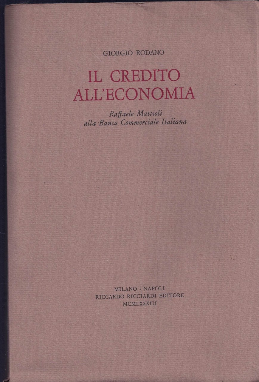 Il credito all'economia