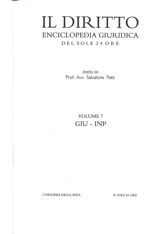 IL DIRITTO - Enciclopedia giuridica del Sole 24 ore -