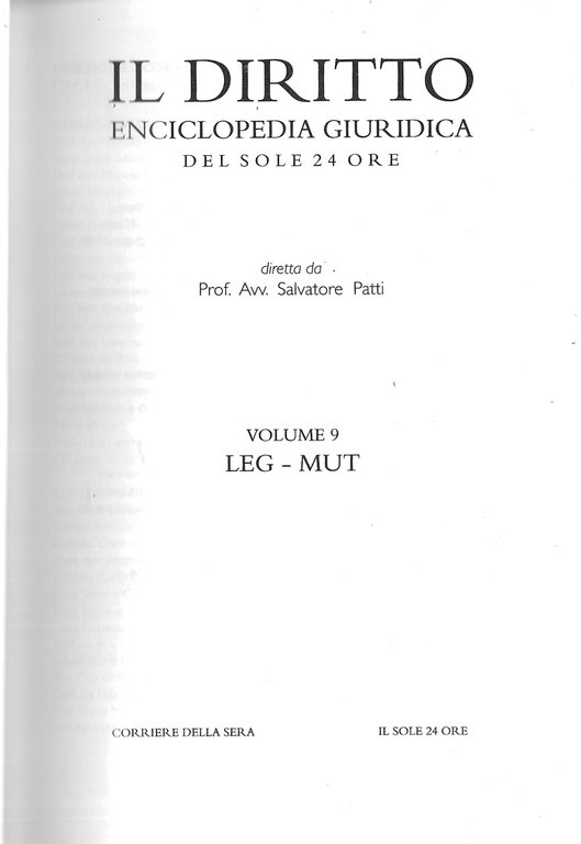IL DIRITTO - Enciclopedia giuridica del Sole 24 ore -