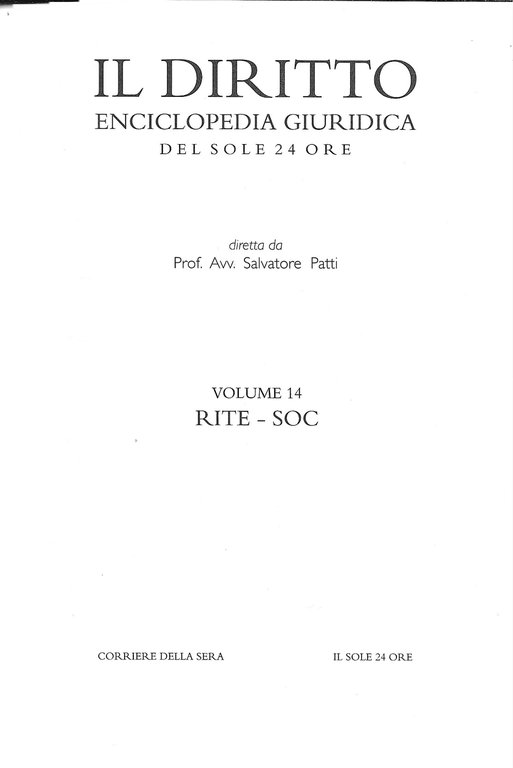 IL DIRITTO - Enciclopedia giuridica del Sole 24 ore -