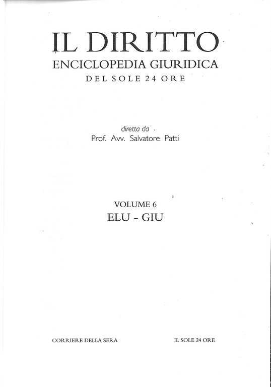 IL DIRITTO - Enciclopedia giuridica del Sole 24 ore -