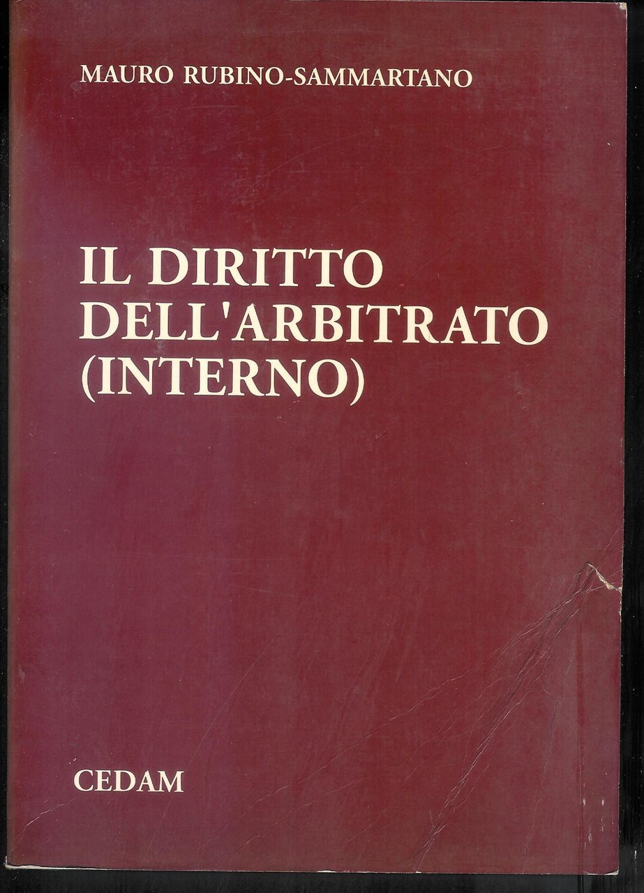 Il diritto dell'arbitrato interno