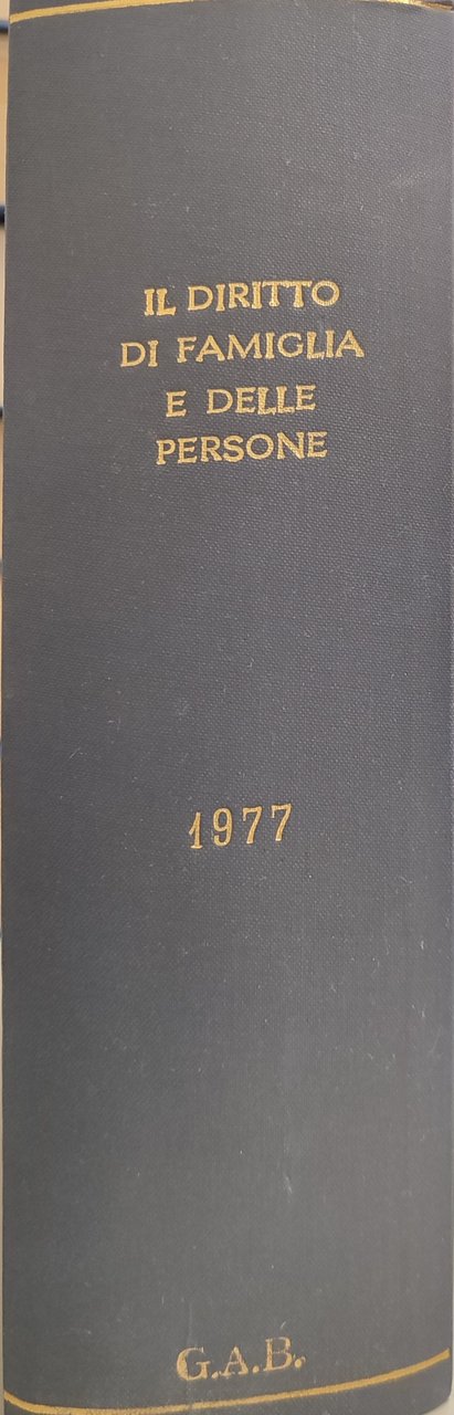 Il diritto di famiglia e delle persone VI-1977